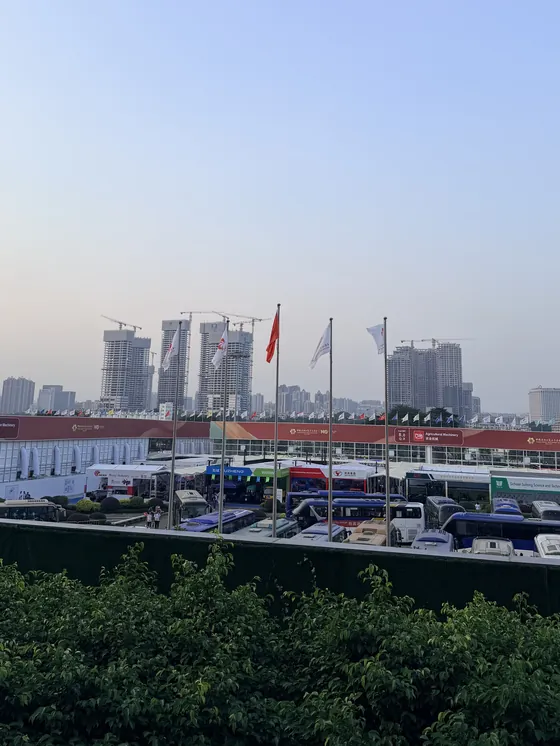 Outside view of the Pazhou exhibition complex during the Canton Fair